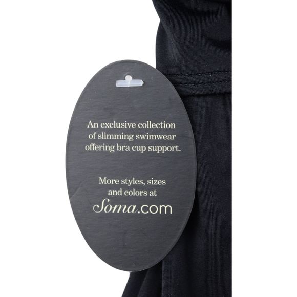 Soma Black Swim Criss Cross Tankini Top Size 36C NWT - Picture 8 of 9